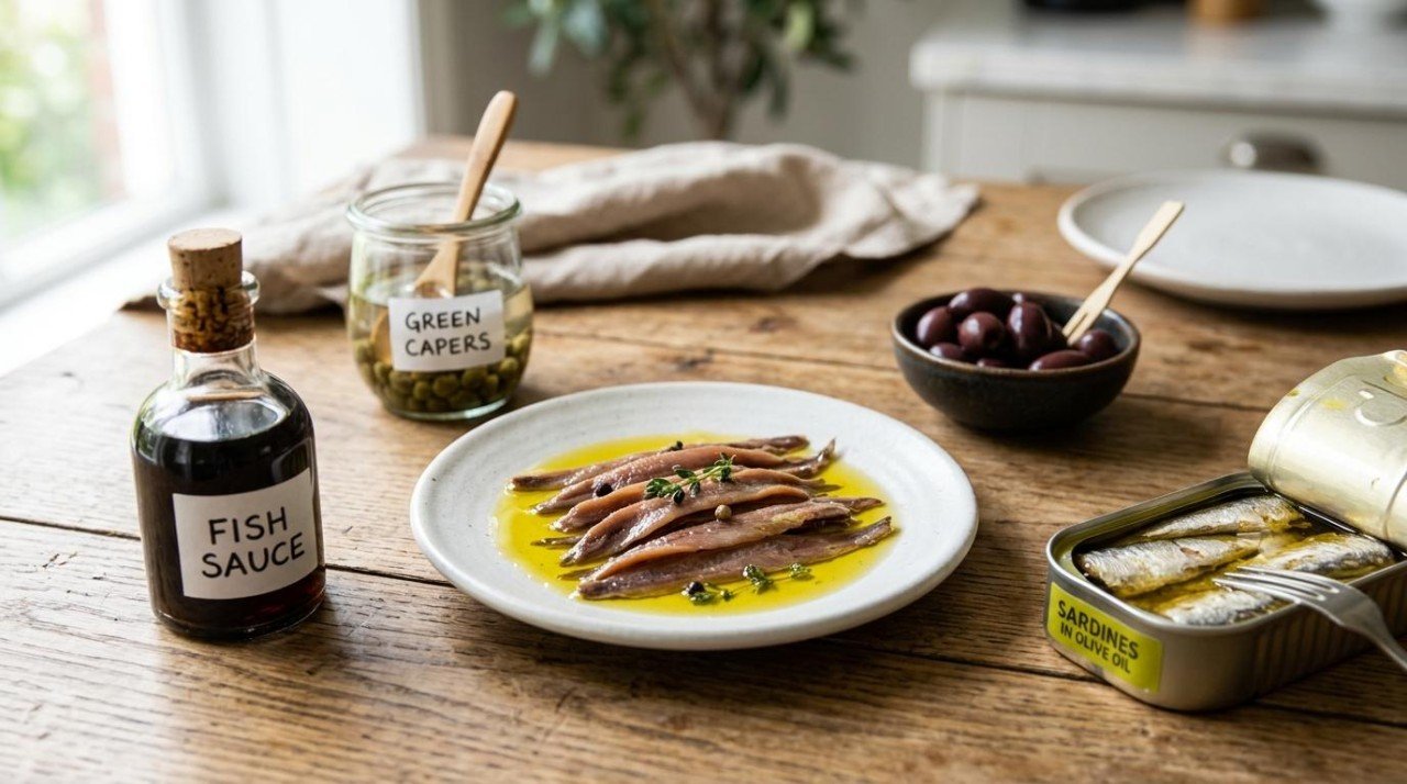 10 Substitutes for Anchovies (for Caesar Dressing, Pasta, Pizza, and Braises)