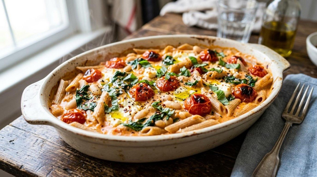 We Scored the Viral Baked Feta Pasta - Then Made It 34 Points Healthier (54 to 88)