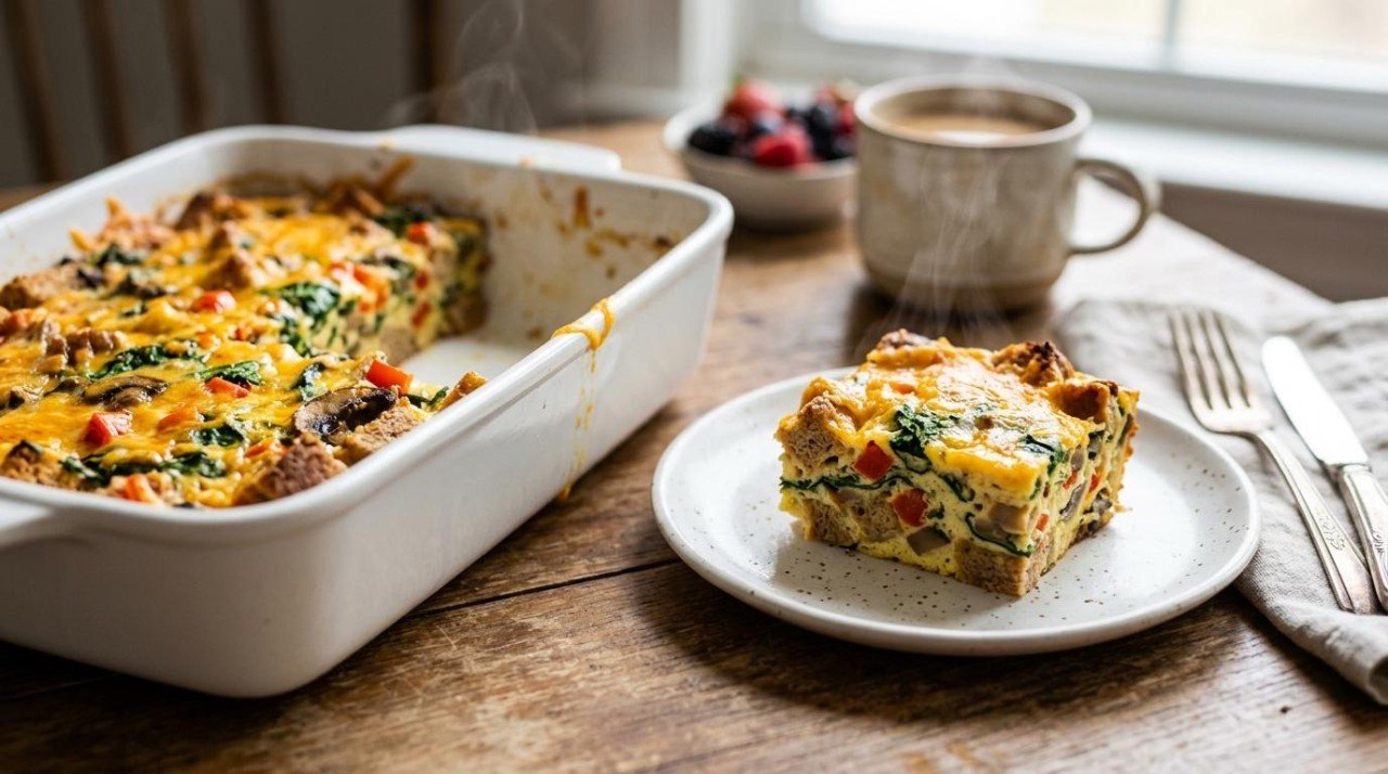Healthier Breakfast Casserole (32 to 60): The Vegetables Were Worth Half the Gain