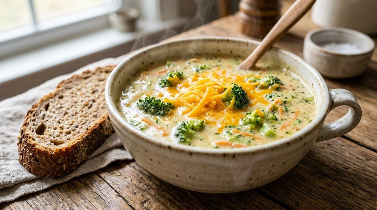 Healthier Broccoli Cheddar Soup: 41 to 60, and the Bread Bowl Was Not the Villain