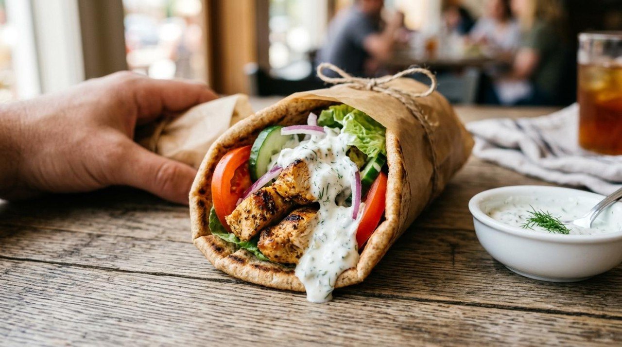 Healthier Chicken Gyro (39 to 81): The Fries Made the Original Score Higher