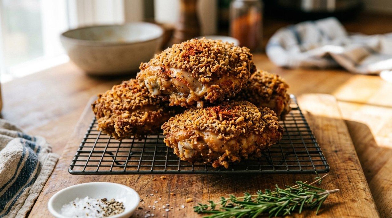 Healthier Fried Chicken: Same Crunch, 160 Fewer Calories (38 to 54)