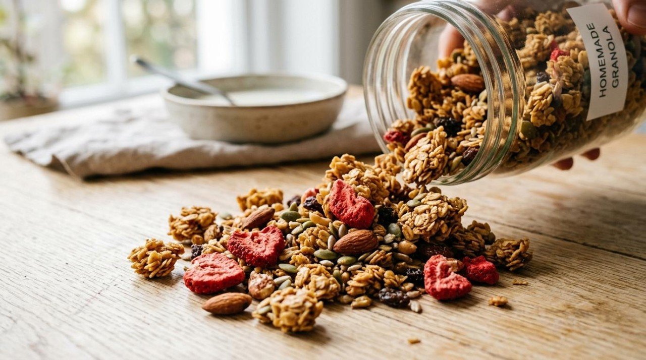 Healthier Granola: The Breakfast Everyone Thinks Is Healthy Scores 45 (Ours Scores 77)