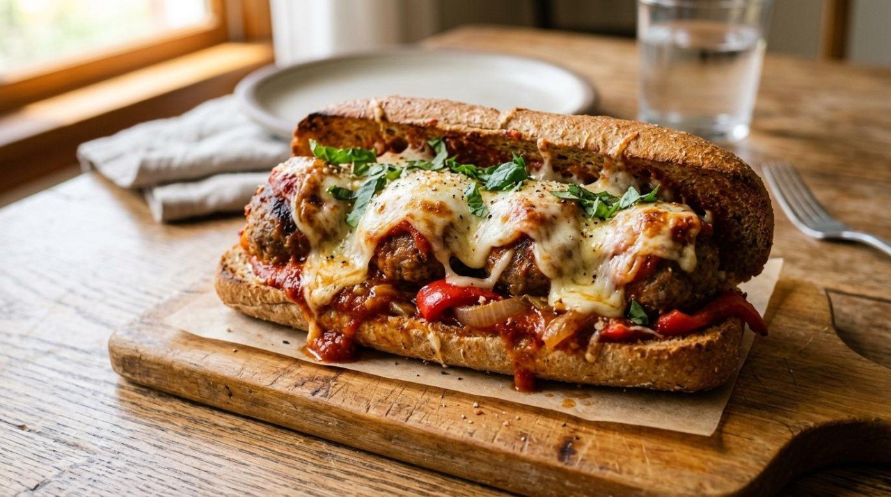 Healthier Meatball Sub (38 to 78): Keep the Whole Roll, Change the Flour