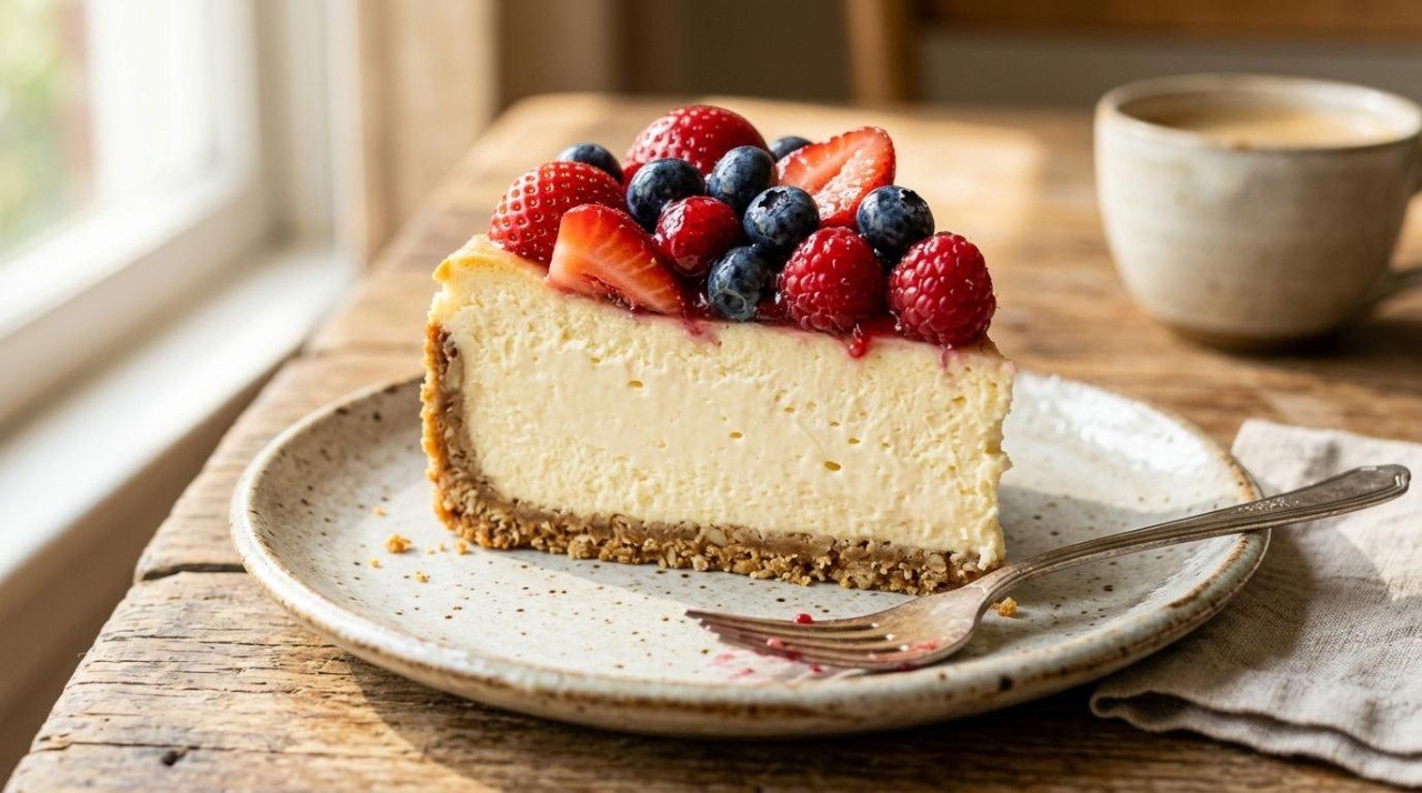 Healthier New York Cheesecake: 16 to 43, and Going Crustless Made It Worse