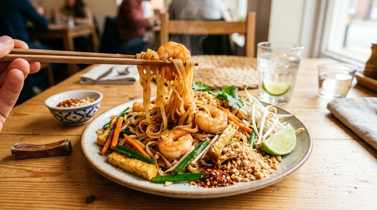 Healthier Pad Thai: 44 to 90, and the Last Tablespoon of Fish Sauce Was Worth 8 Points