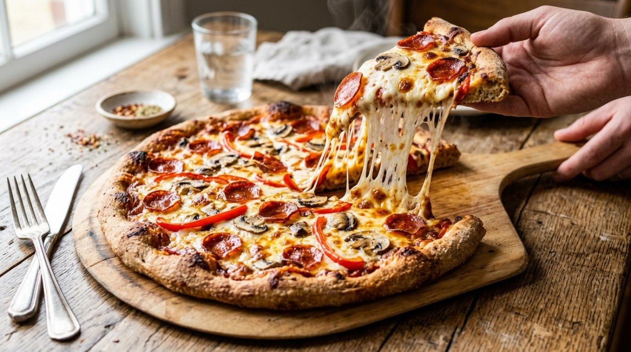 Healthier Pepperoni Pizza: Same Melt and Crisp, 27 More Points (31 to 58)