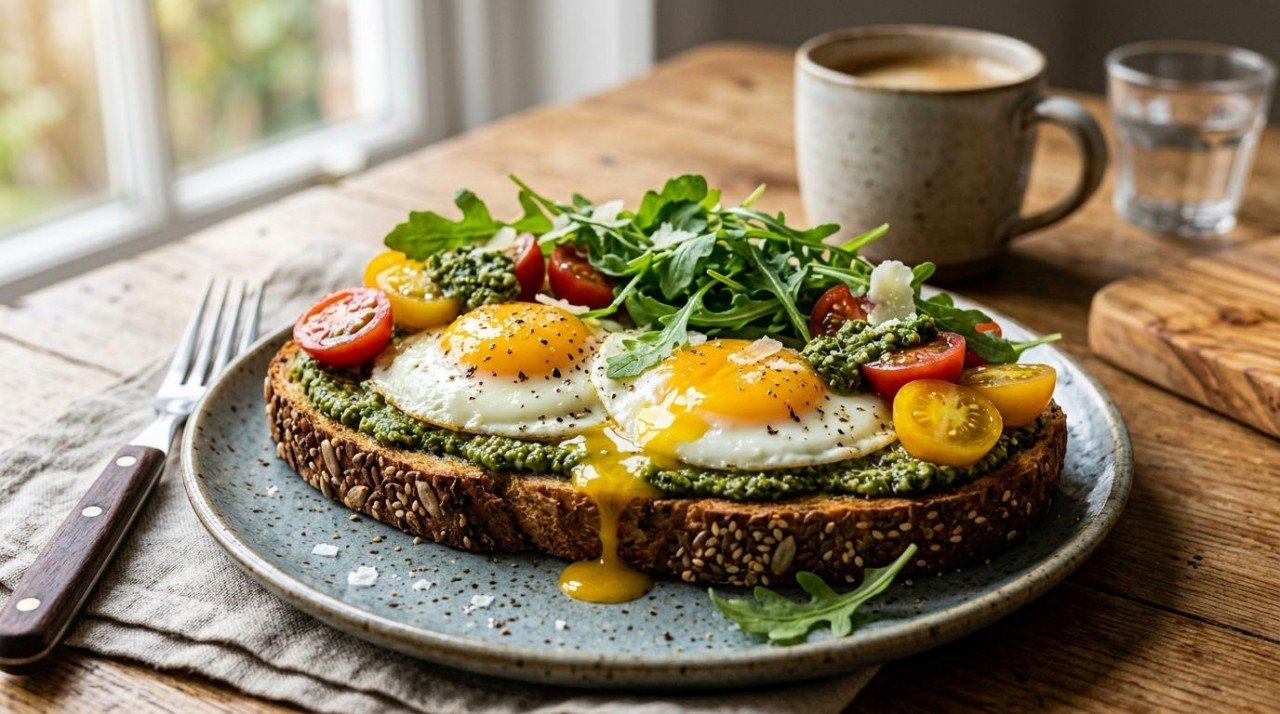 Healthier Pesto Eggs: The Viral Version Scores 49, Ours Scores 84