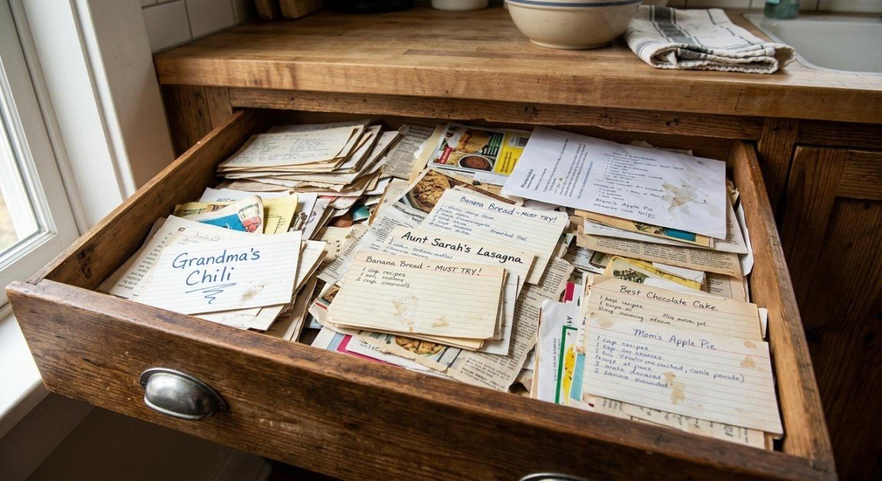 Screenshots, Bookmarks, and That One Drawer: Where Recipes Go to Die