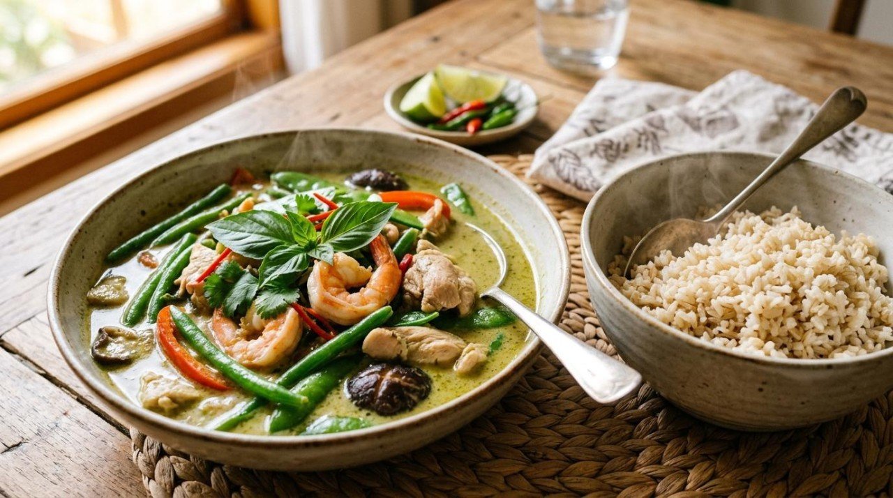 Healthier Thai Green Curry: 34 to 77, and the Coconut Milk Was Worth 1 Point (Then 16)