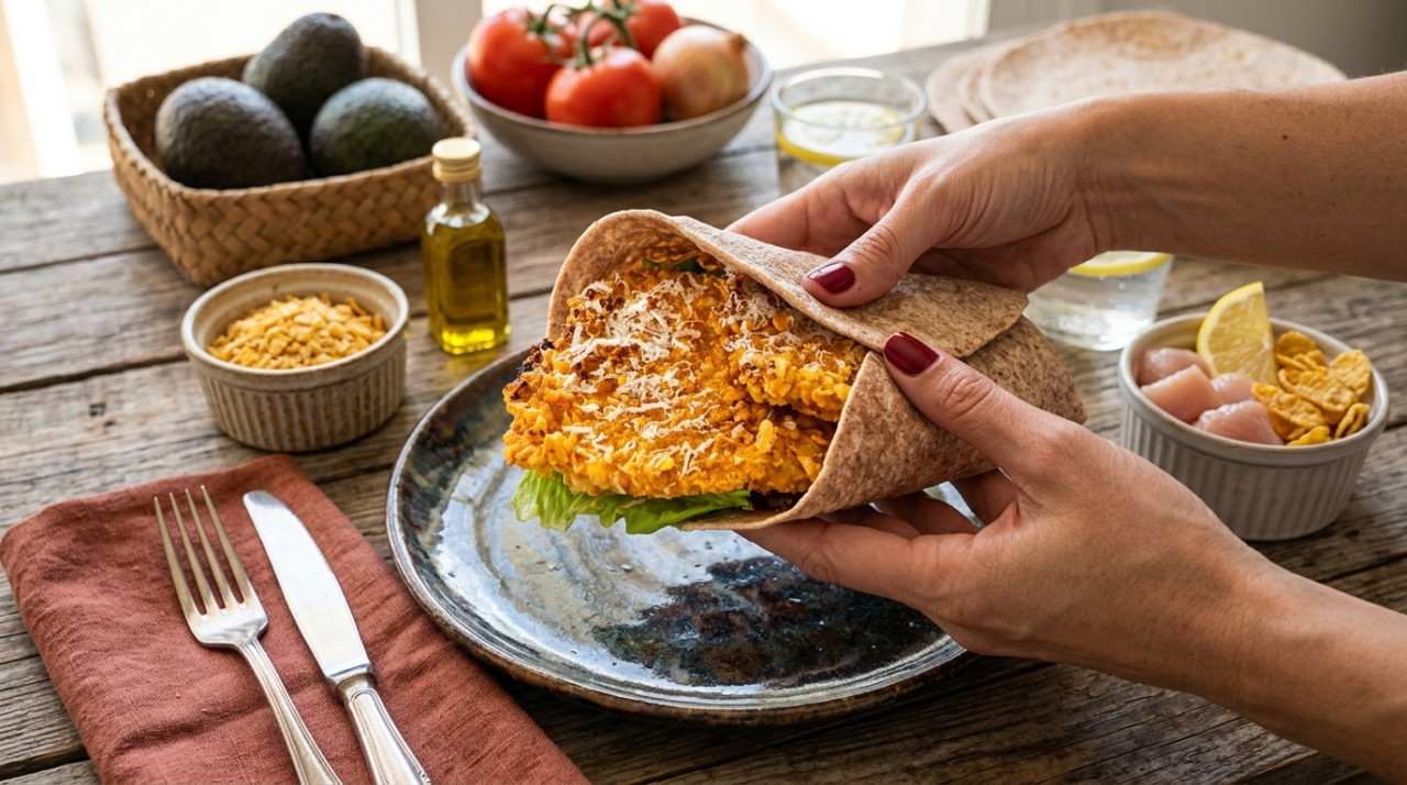 Air Fryer Crispy Chicken Wrap