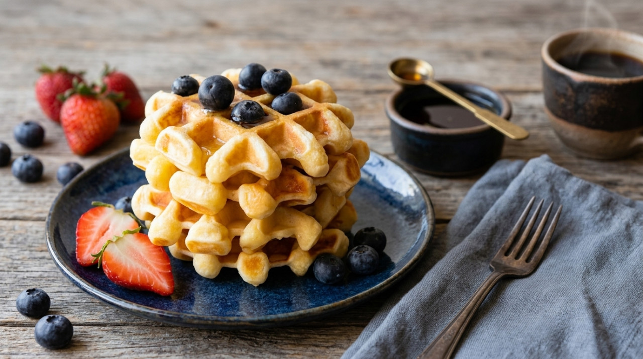 High-Protein Cottage Cheese Waffles