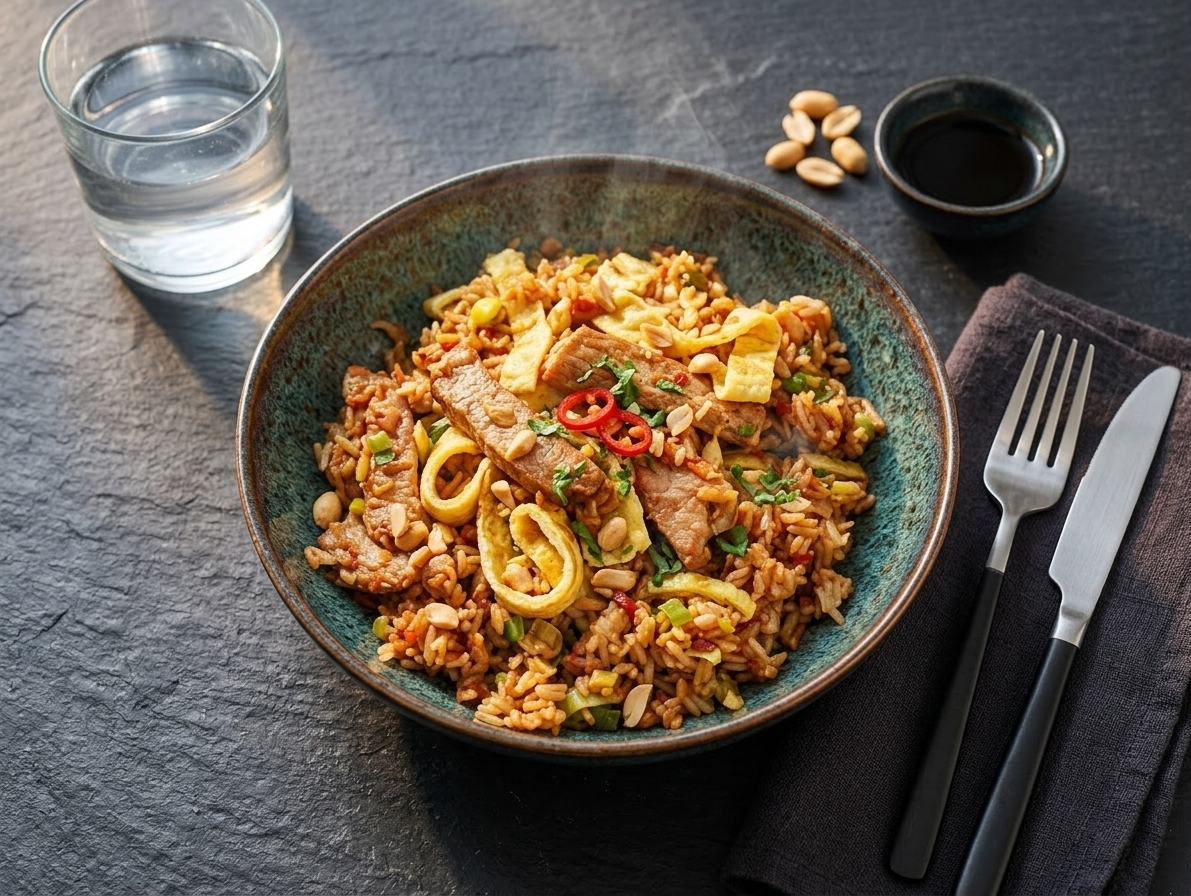 Fried Rice with Marinated Pork