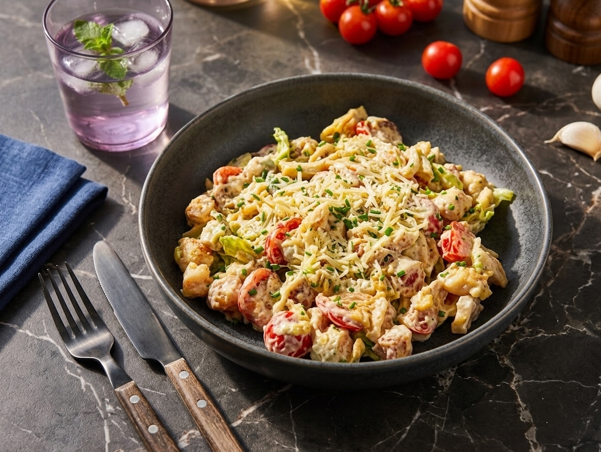 Caesar Salad with Fried Gnocchi
