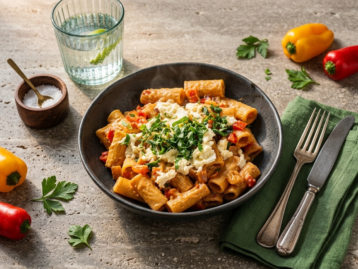 Rigatoni with Pepperonata