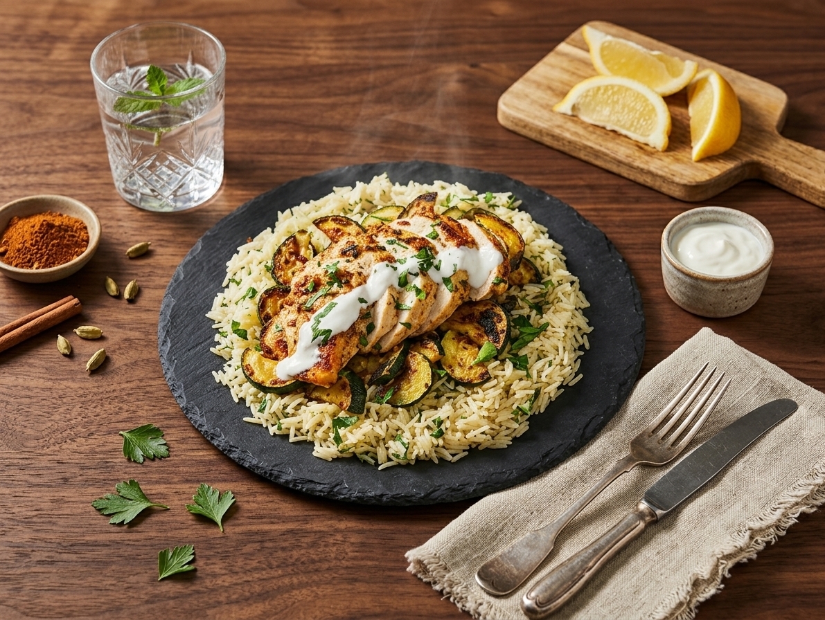 Ras el Hanout Chicken with Zucchini